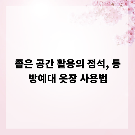 좁은 공간 활용의 정석, 동방예대 옷장 사용법