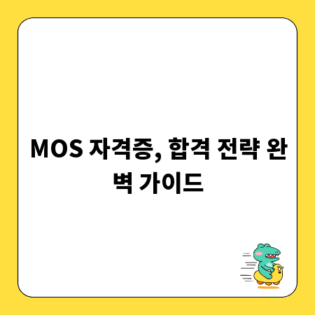 MOS 자격증, 합격 전략 완벽 가이드