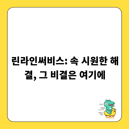 린라인써비스: 속 시원한 해결, 그 비결은 여기에