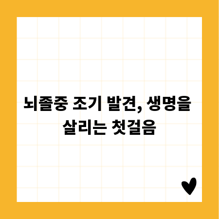 뇌졸중 조기 발견, 생명을 살리는 첫걸음