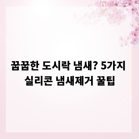 꿉꿉한 도시락 냄새? 5가지 실리콘 냄새제거 꿀팁