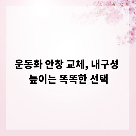 운동화 안창 교체, 내구성 높이는 똑똑한 선택