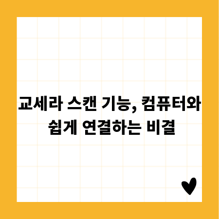 교세라 스캔 기능, 컴퓨터와 쉽게 연결하는 비결