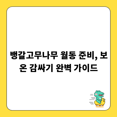 뱅갈고무나무 월동 준비, 보온 감싸기 완벽 가이드