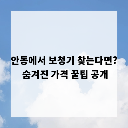 안동에서 보청기 찾는다면? 숨겨진 가격 꿀팁 공개