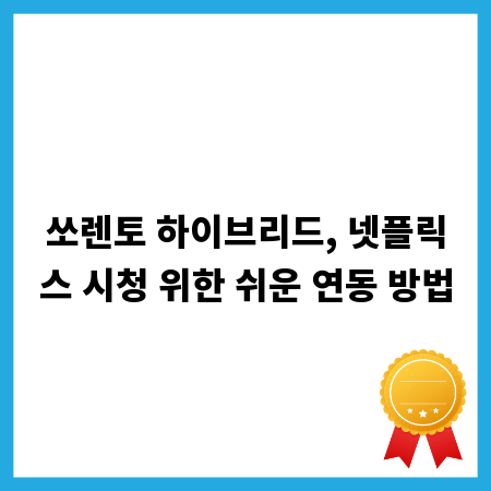 쏘렌토 하이브리드, 넷플릭스 시청 위한 쉬운 연동 방법