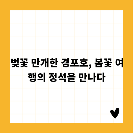 벚꽃 만개한 경포호, 봄꽃 여행의 정석을 만나다