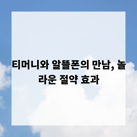 티머니와 알뜰폰의 만남, 놀라운 절약 효과