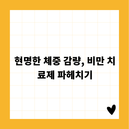 현명한 체중 감량, 비만 치료제 파헤치기