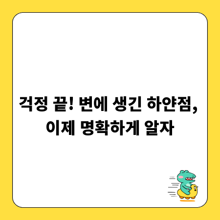 걱정 끝! 변에 생긴 하얀점, 이제 명확하게 알자