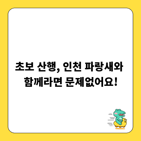 초보 산행, 인천 파랑새와 함께라면 문제없어요!