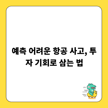 예측 어려운 항공 사고, 투자 기회로 삼는 법