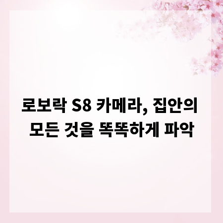 로보락 S8 카메라, 집안의 모든 것을 똑똑하게 파악