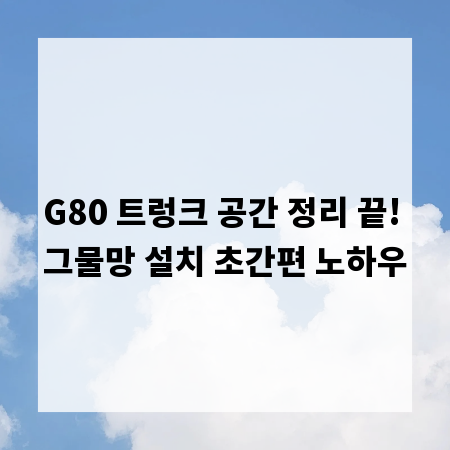 G80 트렁크 공간 정리 끝! 그물망 설치 초간편 노하우