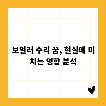 보일러 수리 꿈, 현실에 미치는 영향 분석
