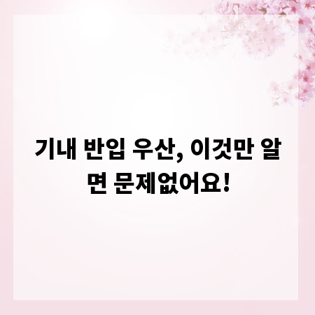 기내 반입 우산, 이것만 알면 문제없어요!