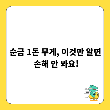 순금 1돈 무게, 이것만 알면 손해 안 봐요!