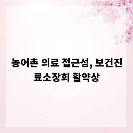 농어촌 의료 접근성, 보건진료소장회 활약상