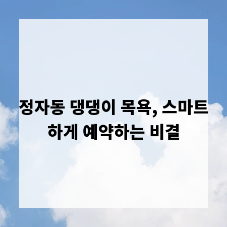 정자동 댕댕이 목욕, 스마트하게 예약하는 비결