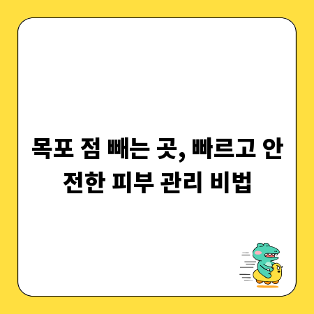 목포 점 빼는 곳, 빠르고 안전한 피부 관리 비법