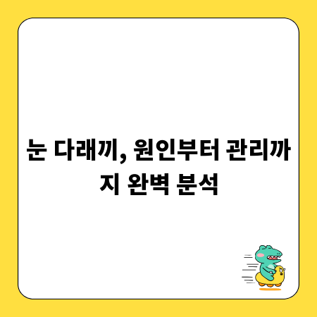 눈 다래끼, 원인부터 관리까지 완벽 분석