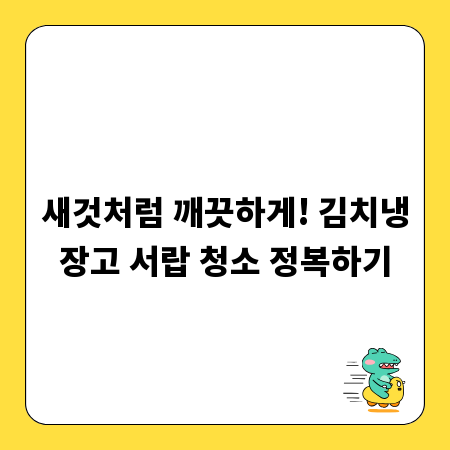새것처럼 깨끗하게! 김치냉장고 서랍 청소 정복하기