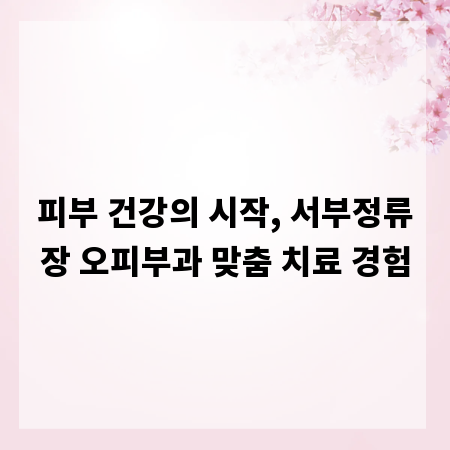 피부 건강의 시작, 서부정류장 오피부과 맞춤 치료 경험