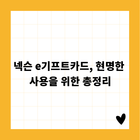 넥슨 e기프트카드, 현명한 사용을 위한 총정리