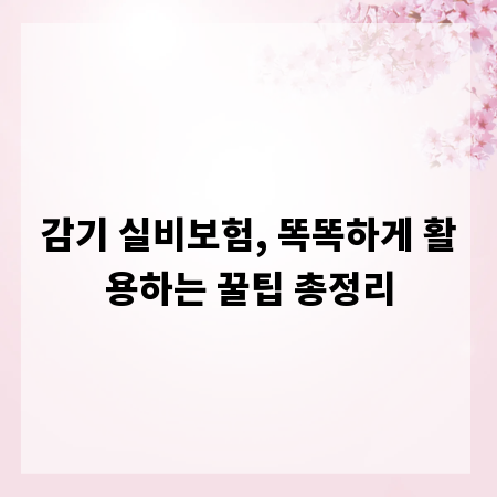 감기 실비보험, 똑똑하게 활용하는 꿀팁 총정리