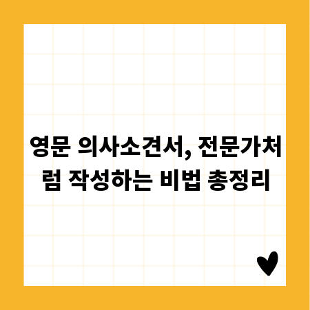 영문 의사소견서, 전문가처럼 작성하는 비법 총정리