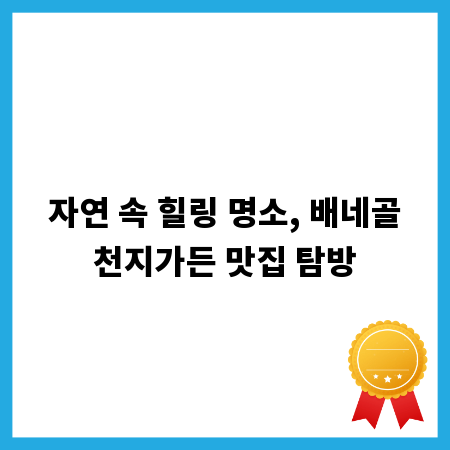 자연 속 힐링 명소, 배네골천지가든 맛집 탐방