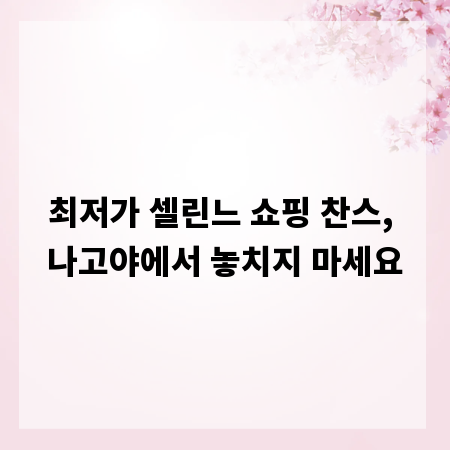 최저가 셀린느 쇼핑 찬스, 나고야에서 놓치지 마세요