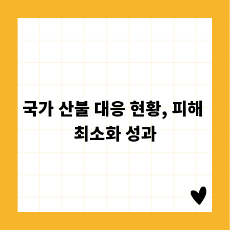 국가 산불 대응 현황, 피해 최소화 성과