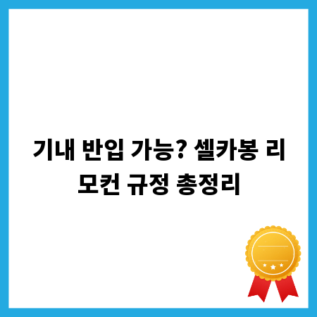 기내 반입 가능? 셀카봉 리모컨 규정 총정리