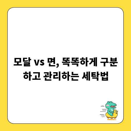 모달 vs 면, 똑똑하게 구분하고 관리하는 세탁법