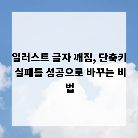 일러스트 글자 깨짐, 단축키 실패를 성공으로 바꾸는 비법