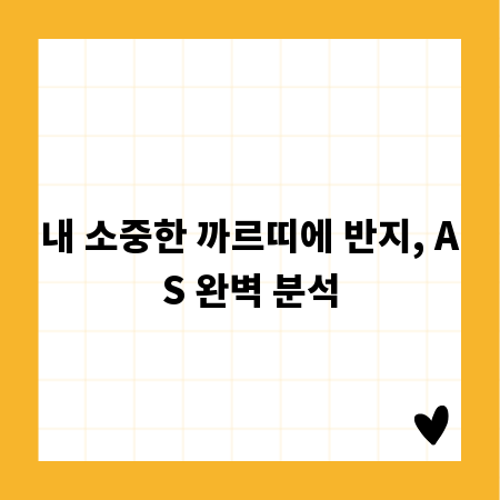 내 소중한 까르띠에 반지, AS 완벽 분석